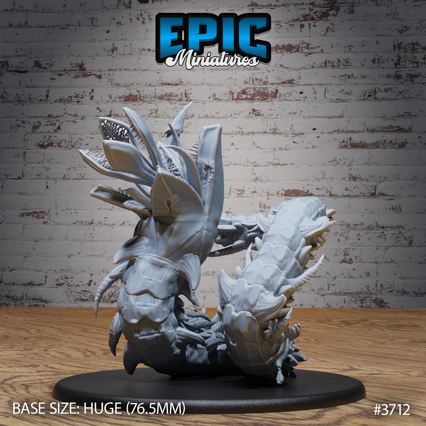 3D Resin Miniature Dhole Worm - D&D Epic Miniatures
