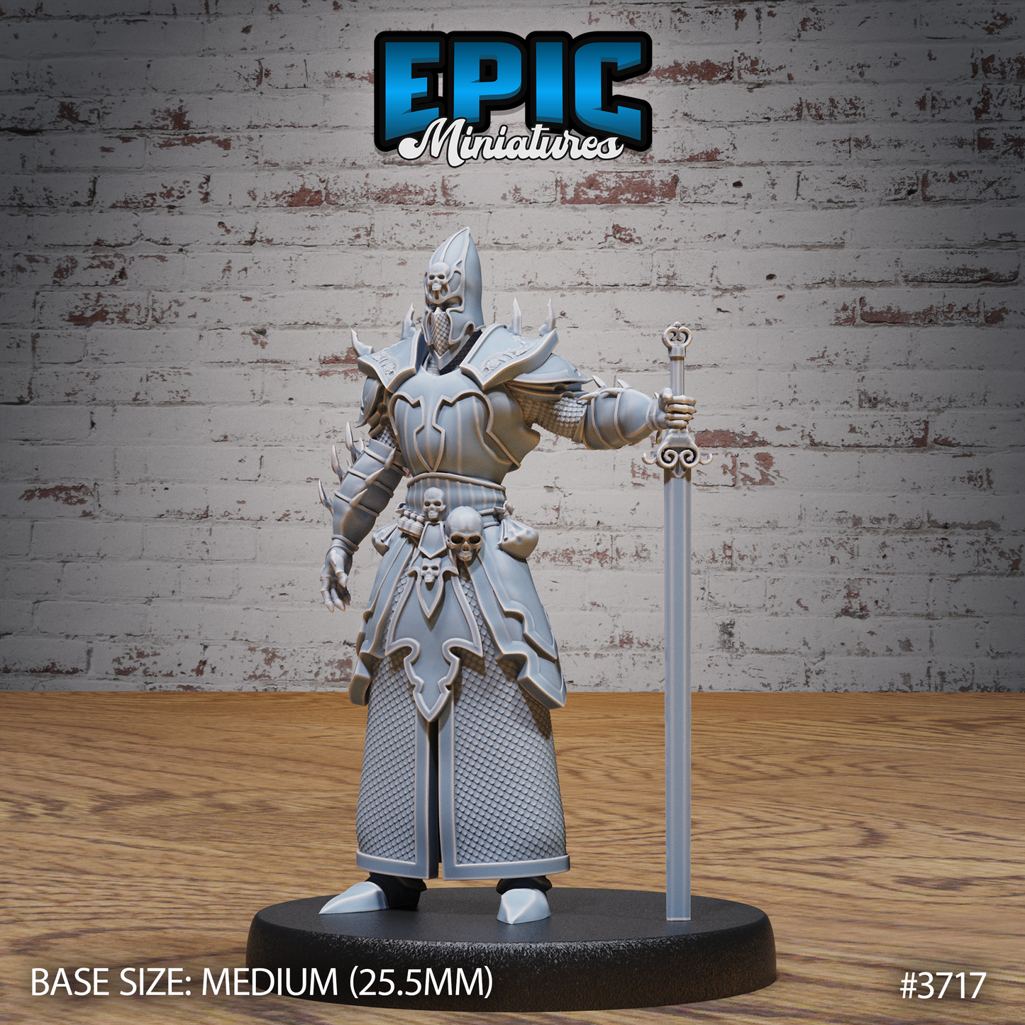 3D Resin Miniature Cult Knight - D&D Epic Miniatures