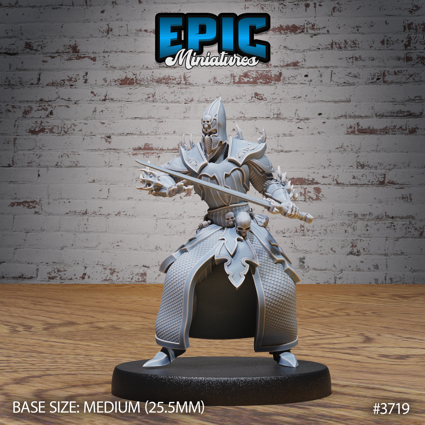 3D Resin Miniature Cult Knight - D&D Epic Miniatures