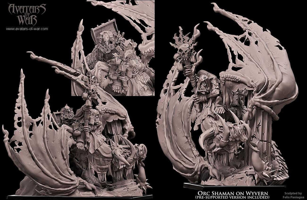 Orc Shaman on Wyvern - Avatars of War