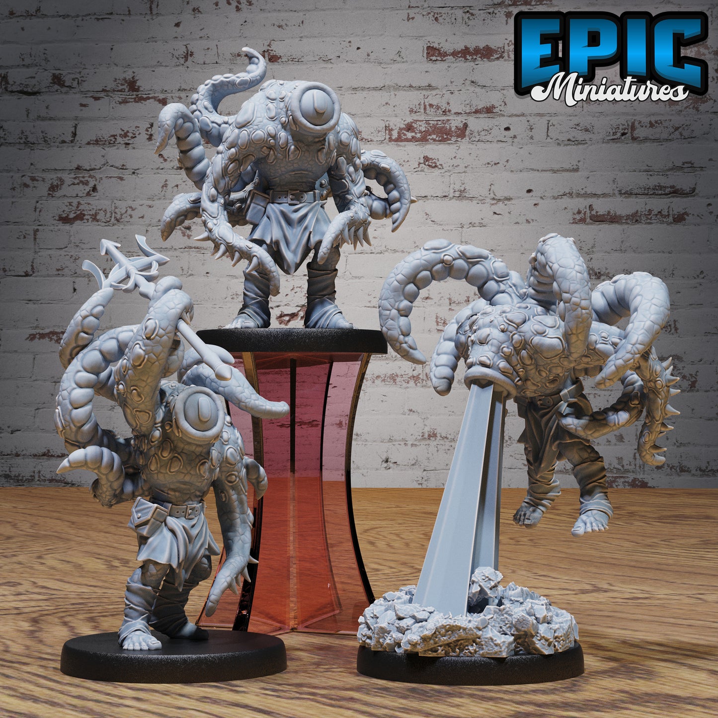 3D Resin Miniature Tentacle Folk - D&D Epic Miniatures