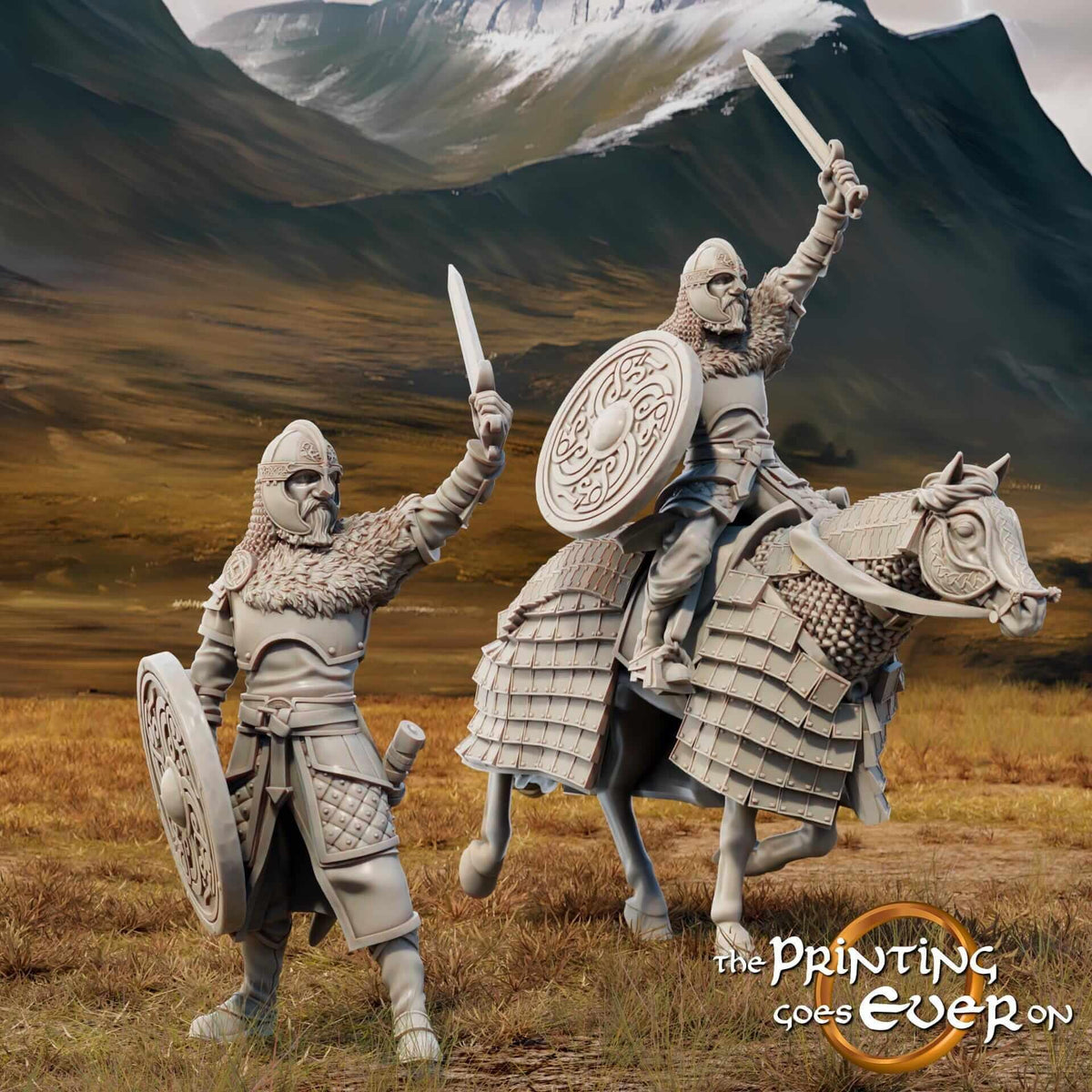 King Teobald foot and mounted - Last Stand - Printing Goes Ever On