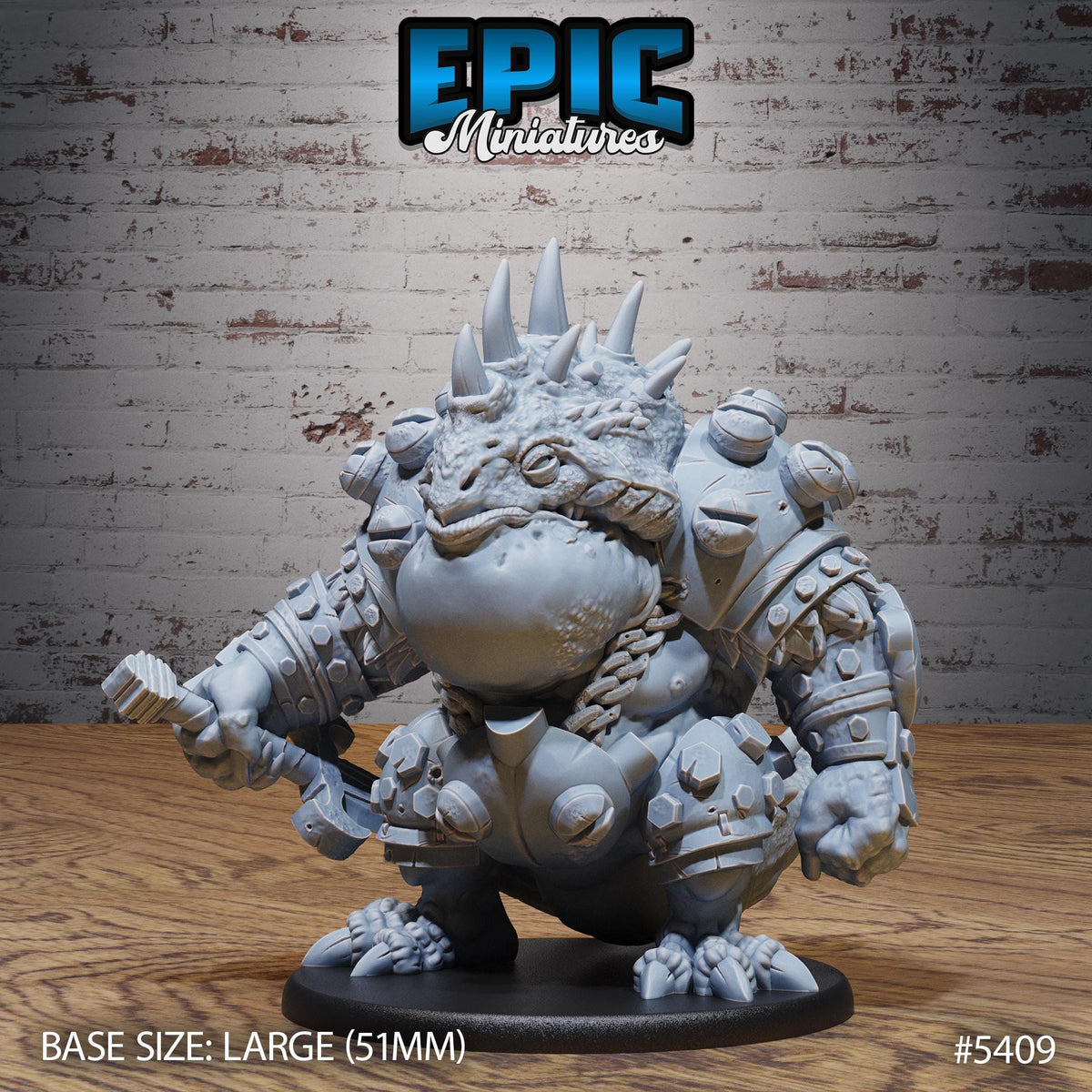 3D Resin Miniature Bulky Lizard Bandit - D&D Epic Miniatures