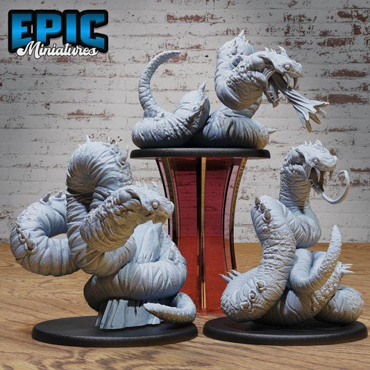 3D Resin Miniature Giant Sand Snake  - D&D Epic Miniatures