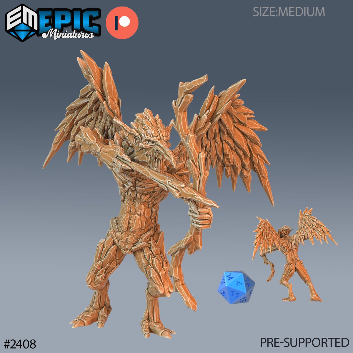 3D Resin Miniature Ice Mephit - D&D Epic Miniatures