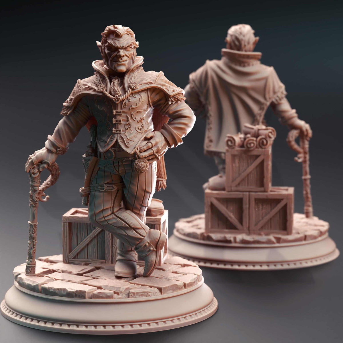 Halfling Crime Lord - Skillet the Boss - 3D Printed Resin RPG/Tabletop/Boardgames Miniature DM Stash