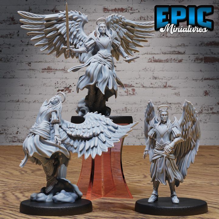 3D Resin Miniature Angel Male - D&D Epic Miniatures