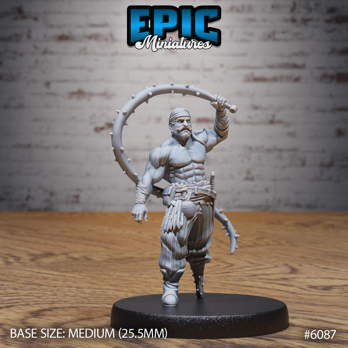 3D Resin Miniature Muscle Pirate  - D&D Epic Miniatures
