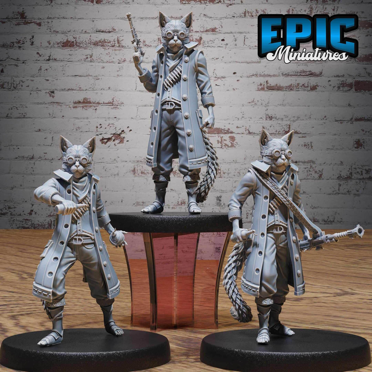 Catfolk Gunner Jasper Set - D&D Epic Miniatures   and Dragons