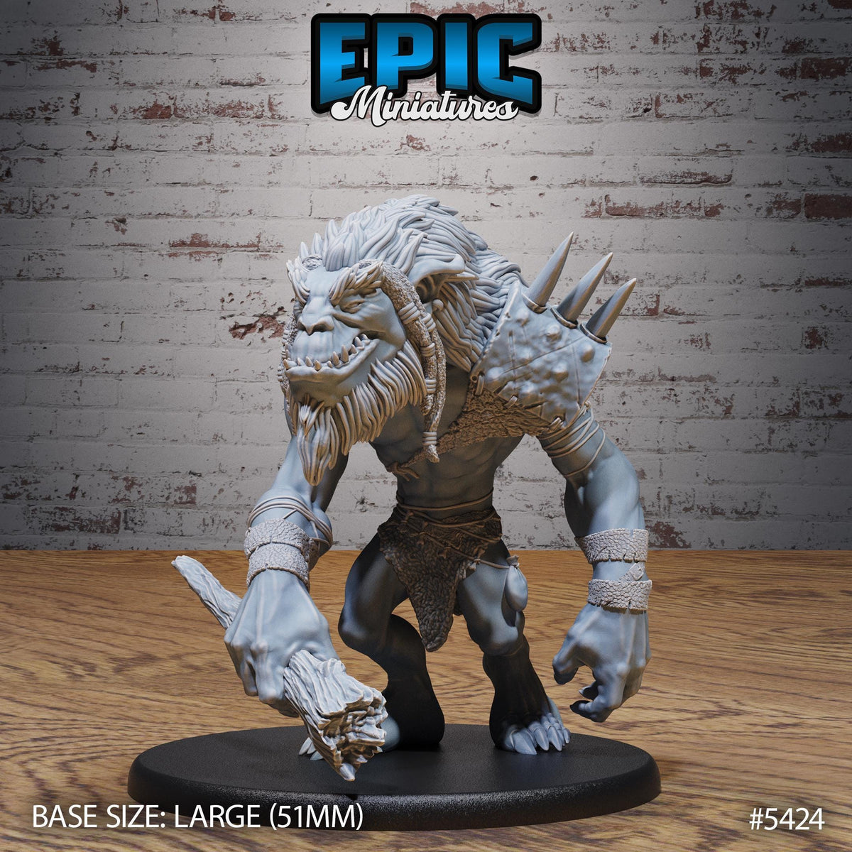3D Resin Miniature Longneck Troll - D&D Epic Miniatures