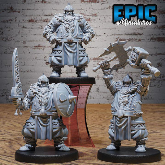 3D Resin Miniature Dwarf Fighter  - D&D Epic Miniatures