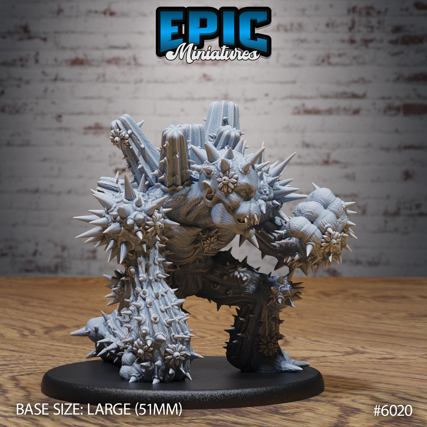 3D Resin Miniature Cactus Golem - D&D Epic Miniatures