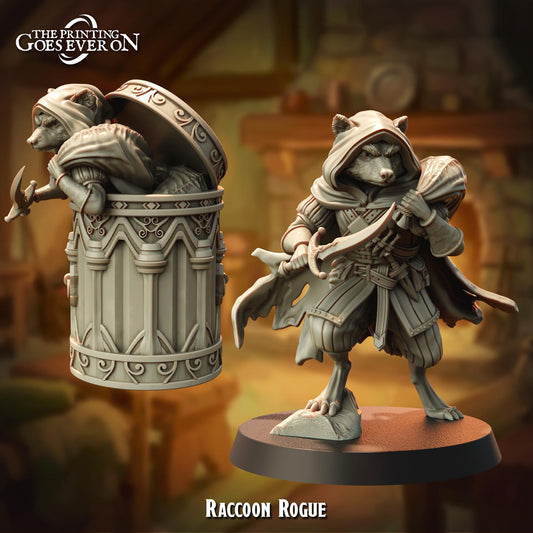 a figurine of a raccoon-like creature, possibly a pirate or pirate-like character, holding a sword and standing on a platform.