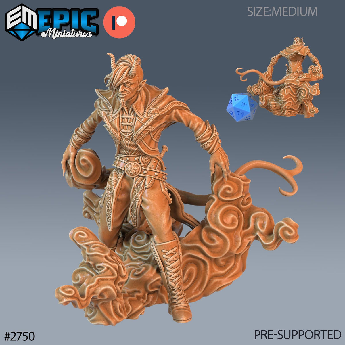 The image is a 3D model of a fantasy character, possibly a dragon or a magical being, with intricate details and a detailed design.