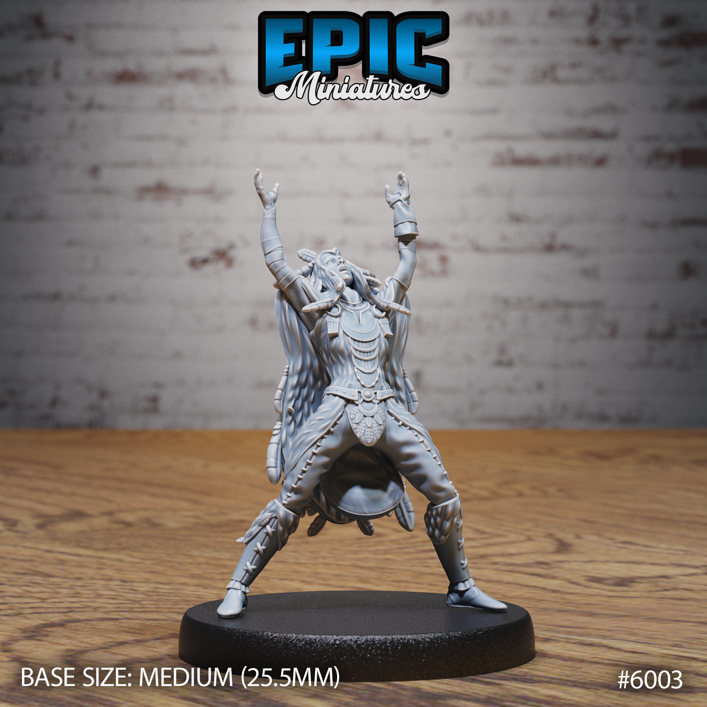 3D Resin Miniature Raven Shaman - D&D Epic Miniatures