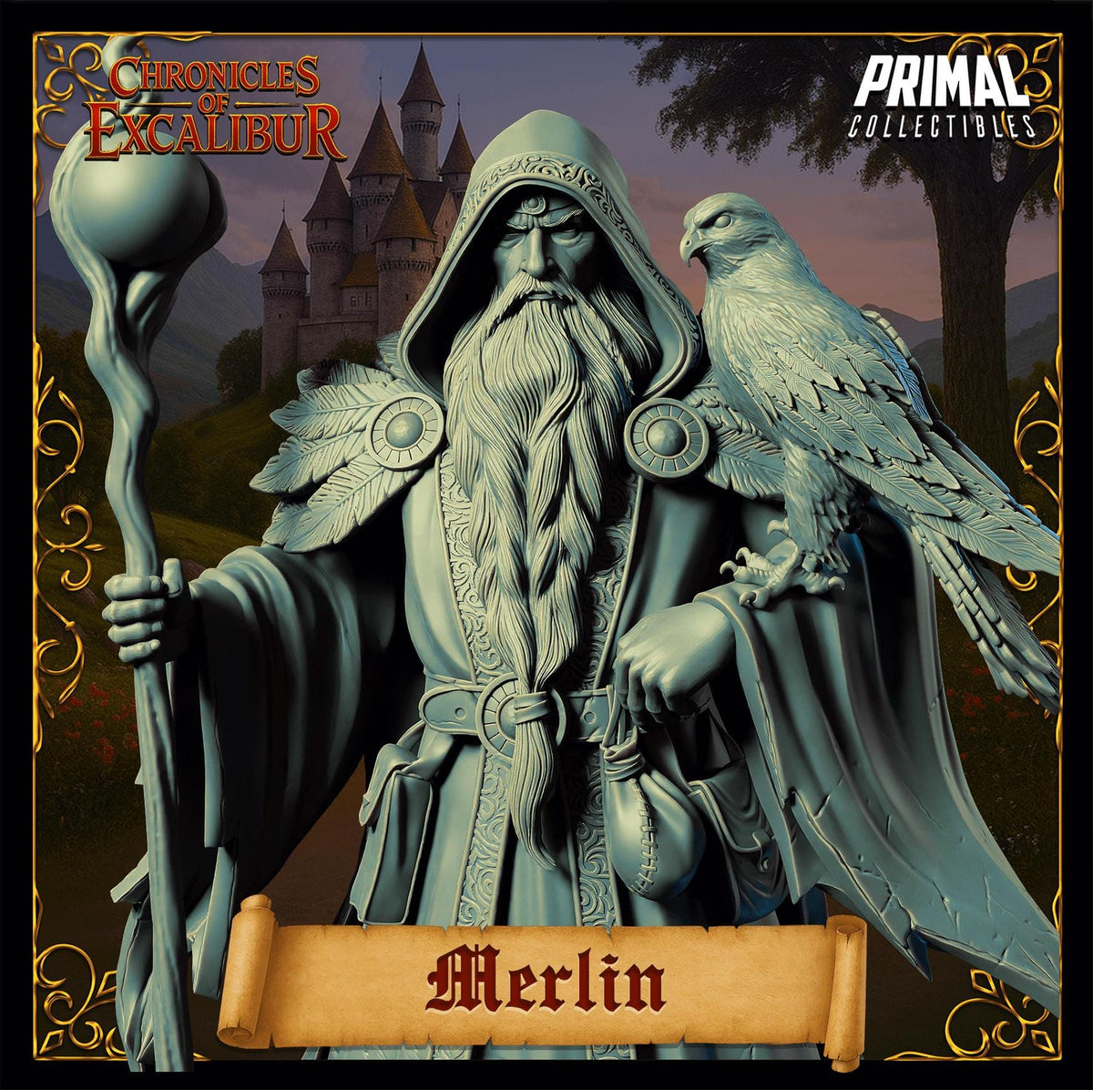 Wizard Merlin - Chronicles of Excalibur- Primal Collectibles
