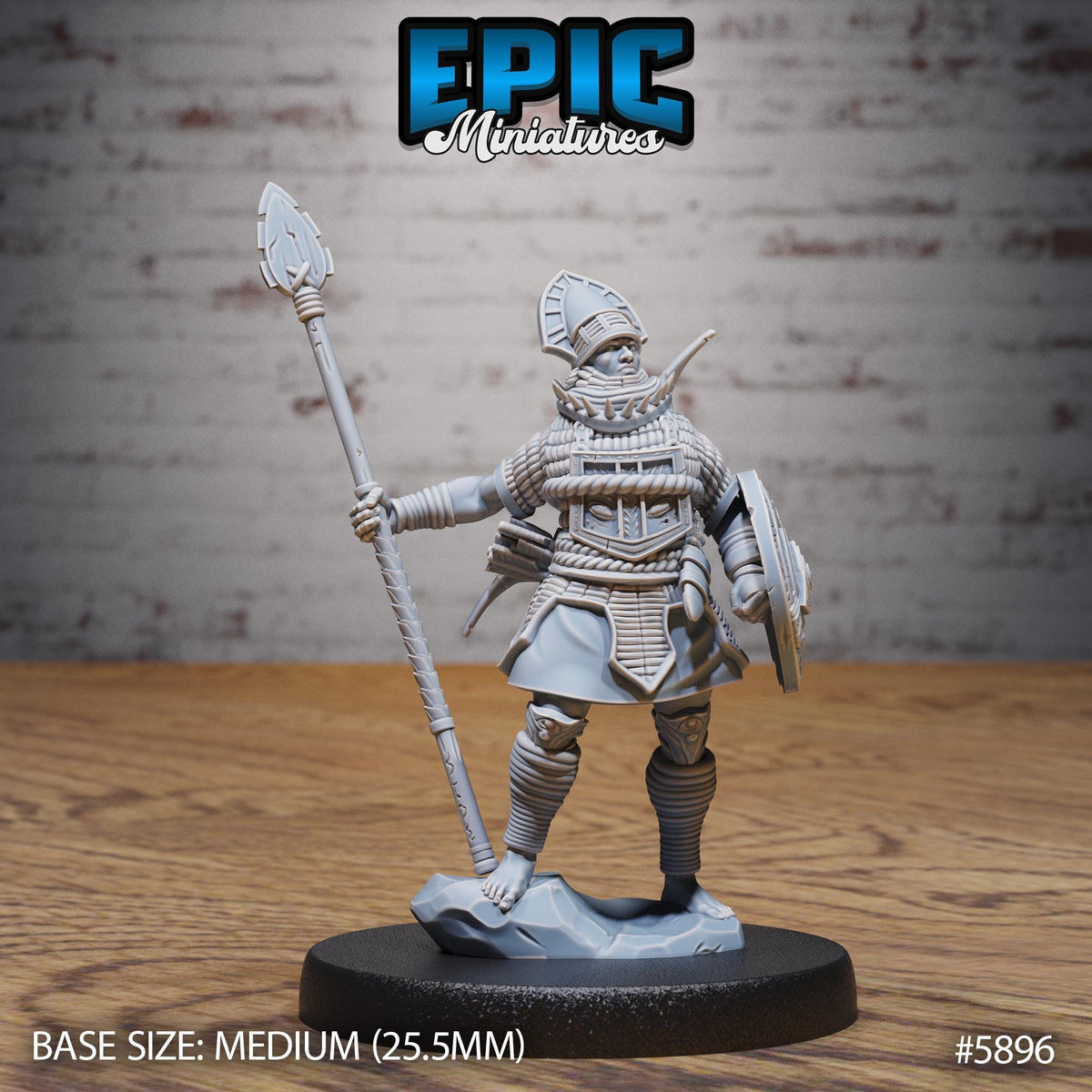 3D Resin Miniature Jungle Warrior v1 - D&D Epic Miniatures
