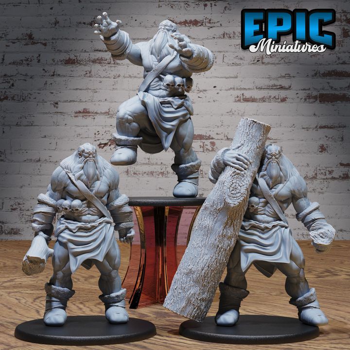 3D Resin Miniature Snow Cyclops - D&D Epic Miniatures