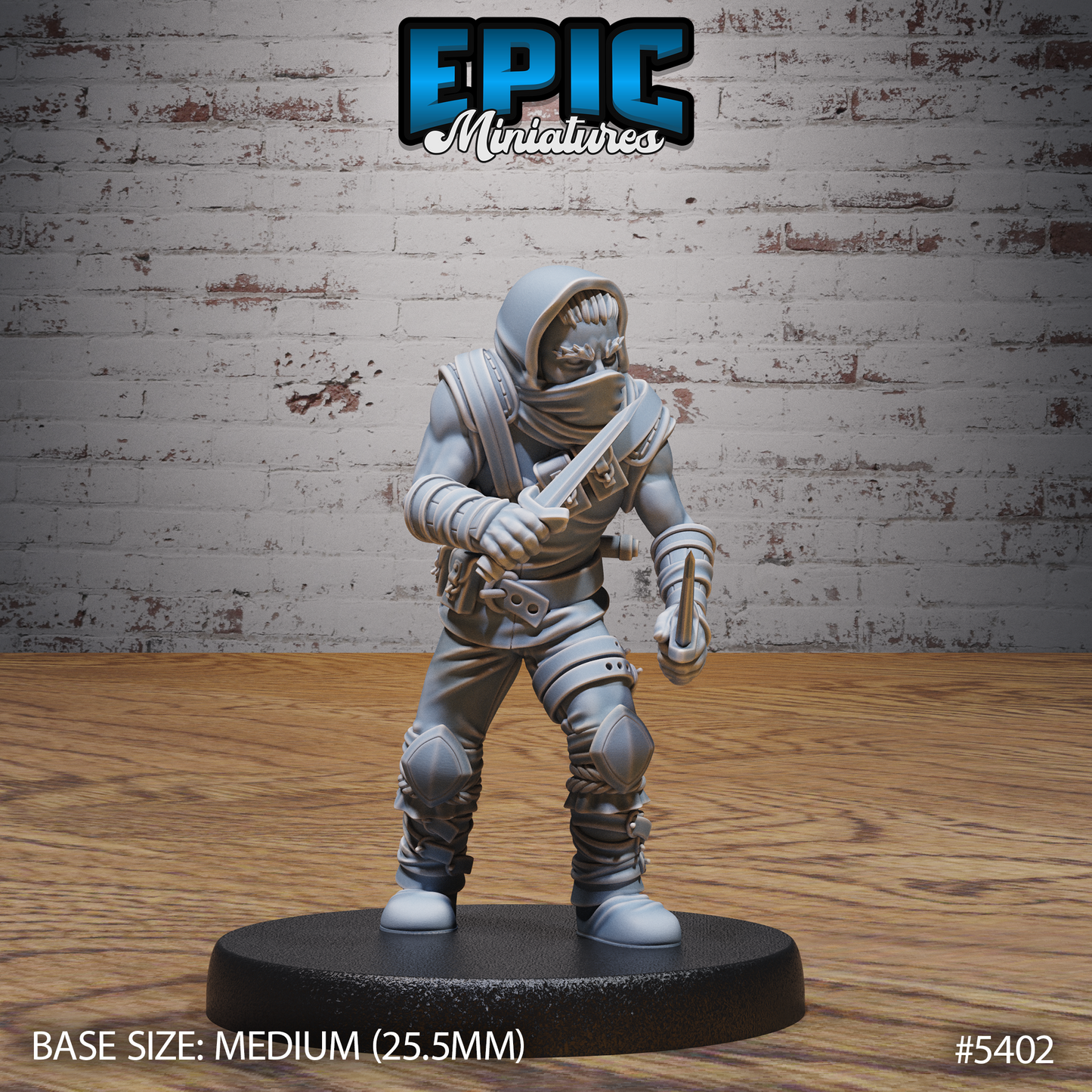 3D Resin Miniature Bandit - D&D Epic Miniatures