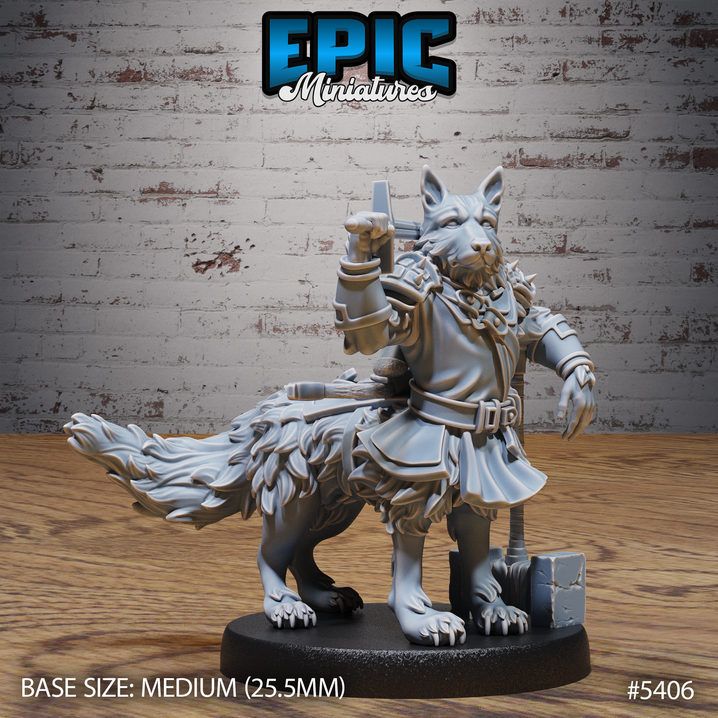 3D Resin Miniature Sheppard Dog Centaur - D&D Epic Miniatures