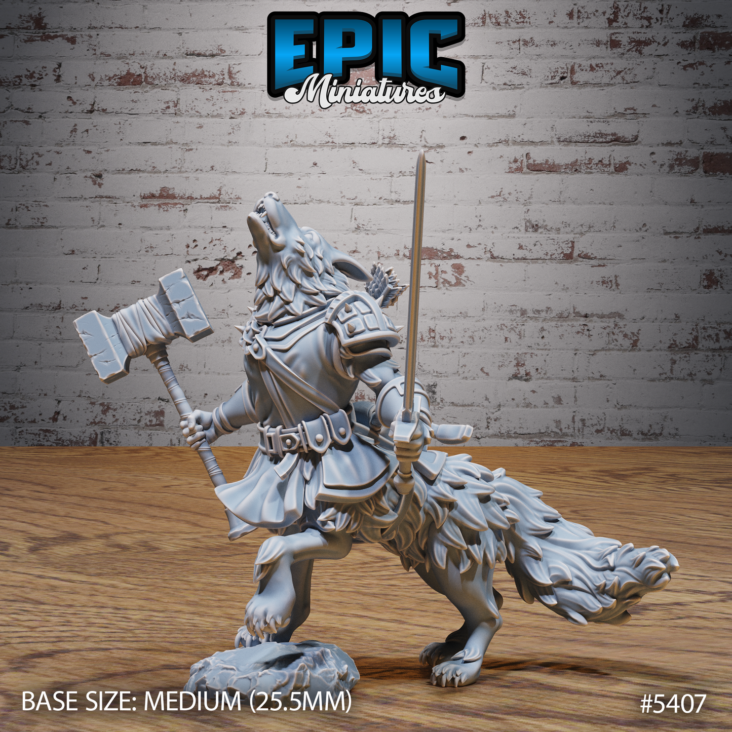 3D Resin Miniature Sheppard Dog Centaur - D&D Epic Miniatures