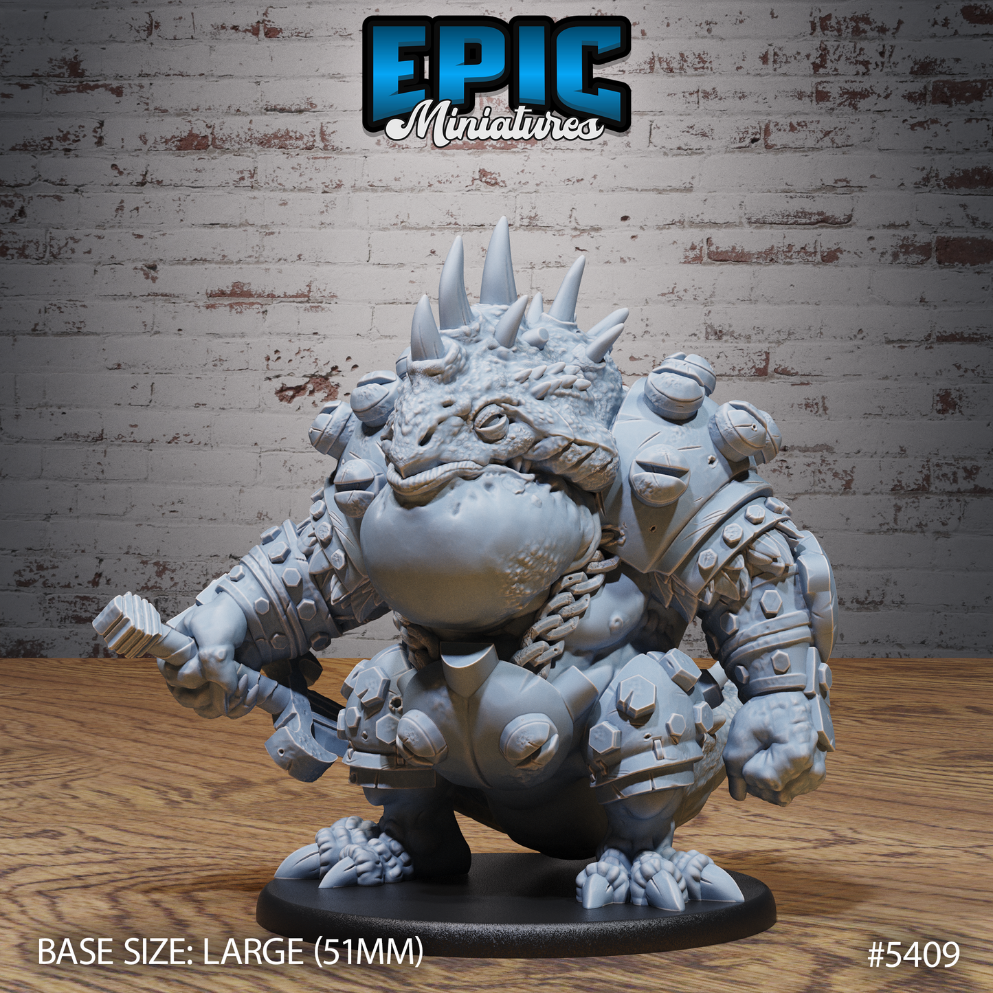 3D Resin Miniature Bulky Lizard Bandit - D&D Epic Miniatures