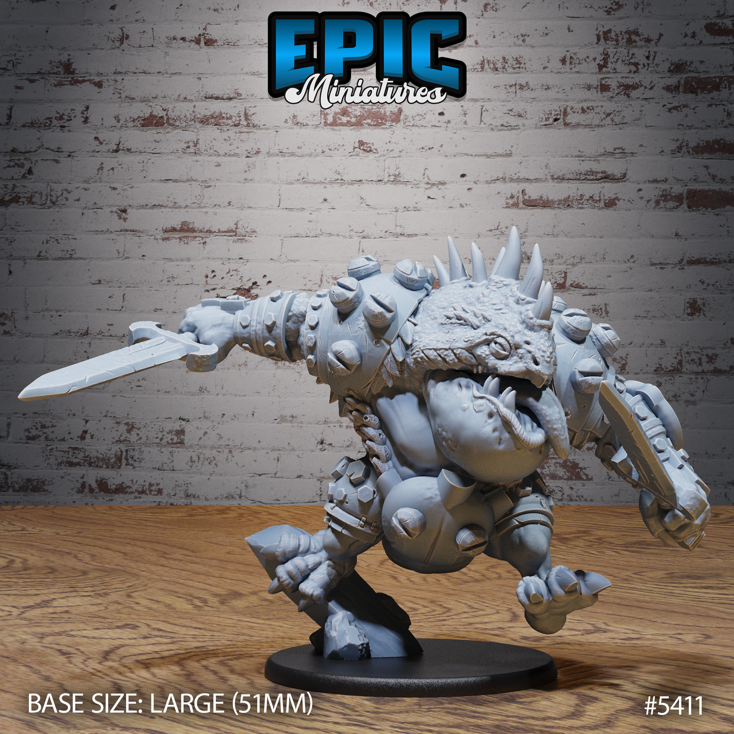 3D Resin Miniature Bulky Lizard Bandit - D&D Epic Miniatures