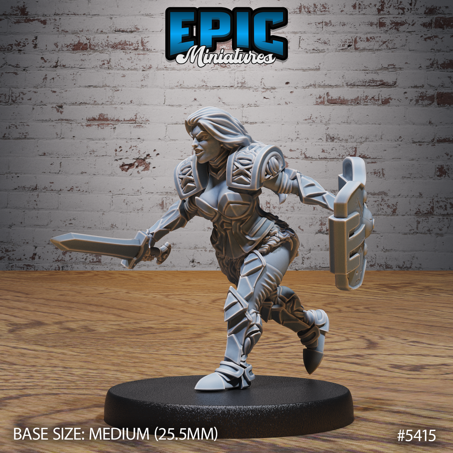 3D Resin Miniature Dwarf Female Bandit - D&D Epic Miniatures