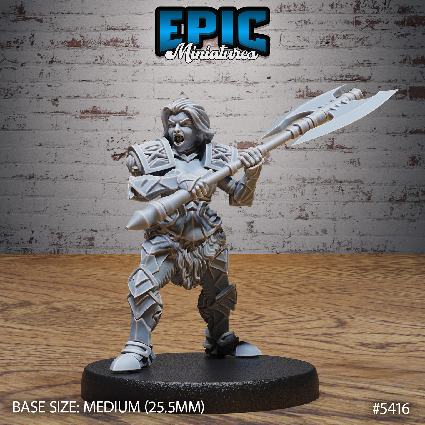 3D Resin Miniature Dwarf Female Bandit - D&D Epic Miniatures