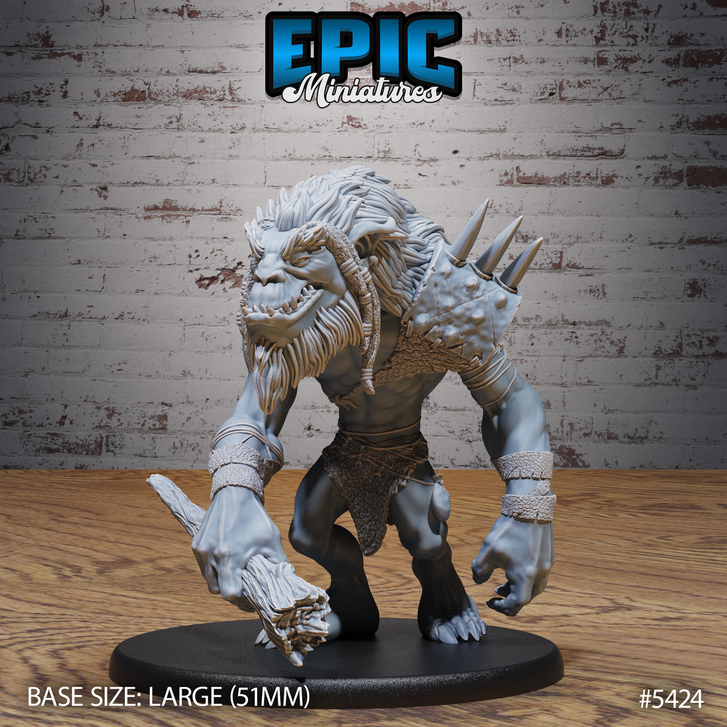 3D Resin Miniature Longneck Troll - D&D Epic Miniatures