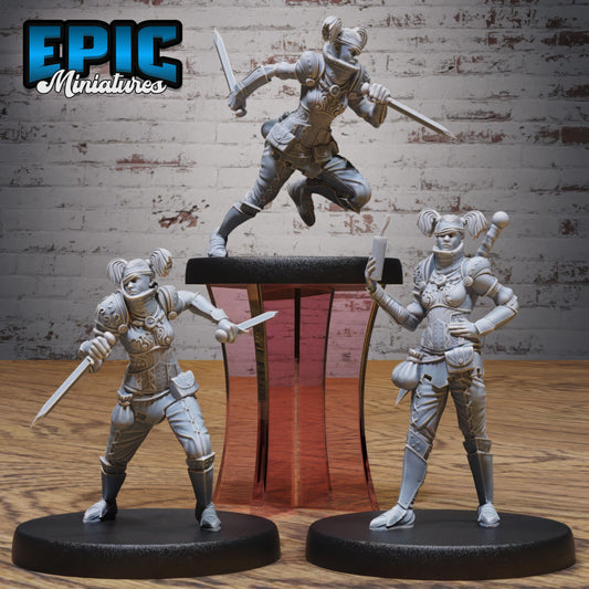 3D Resin Miniature Raider Female - D&D Epic Miniatures