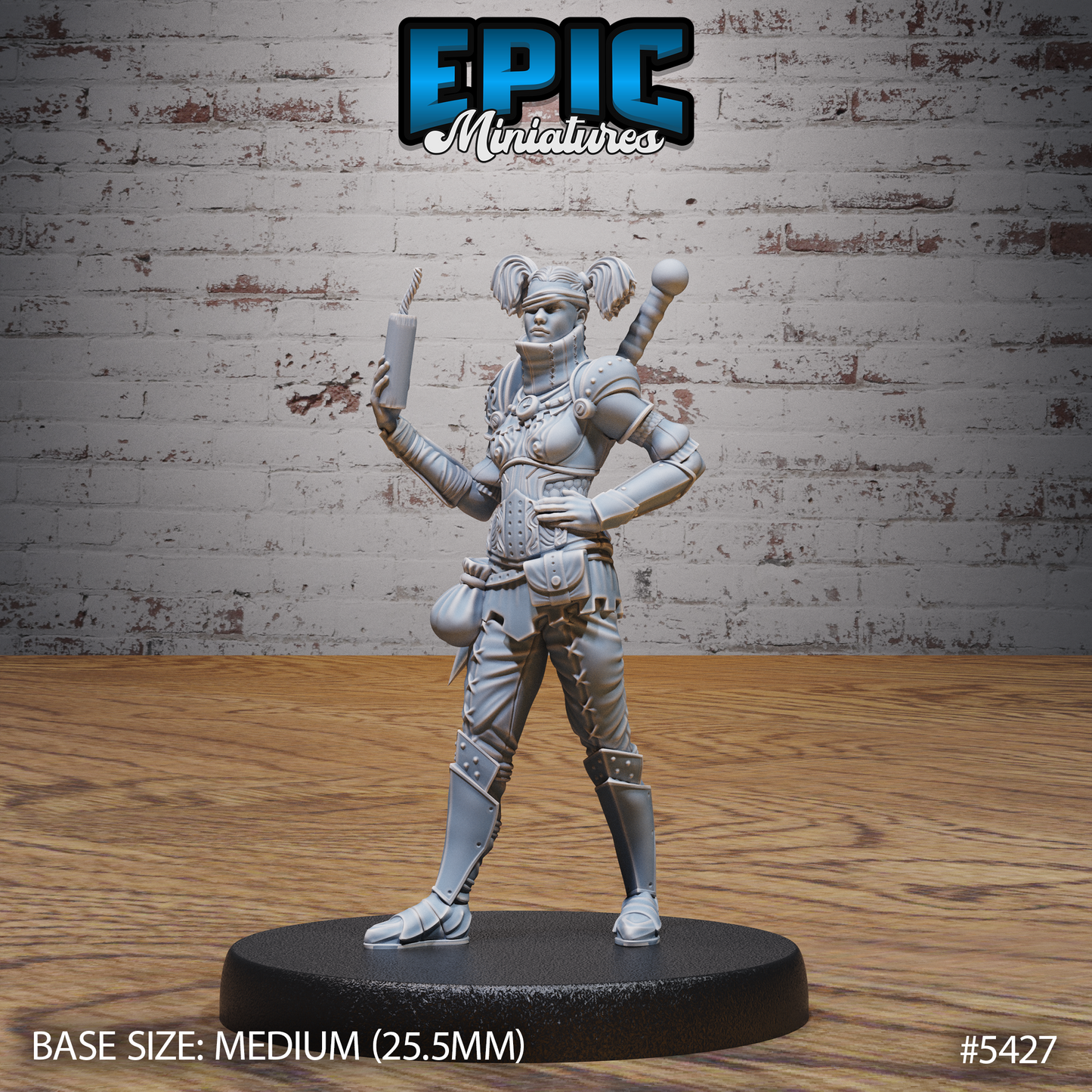 3D Resin Miniature Raider Female - D&D Epic Miniatures