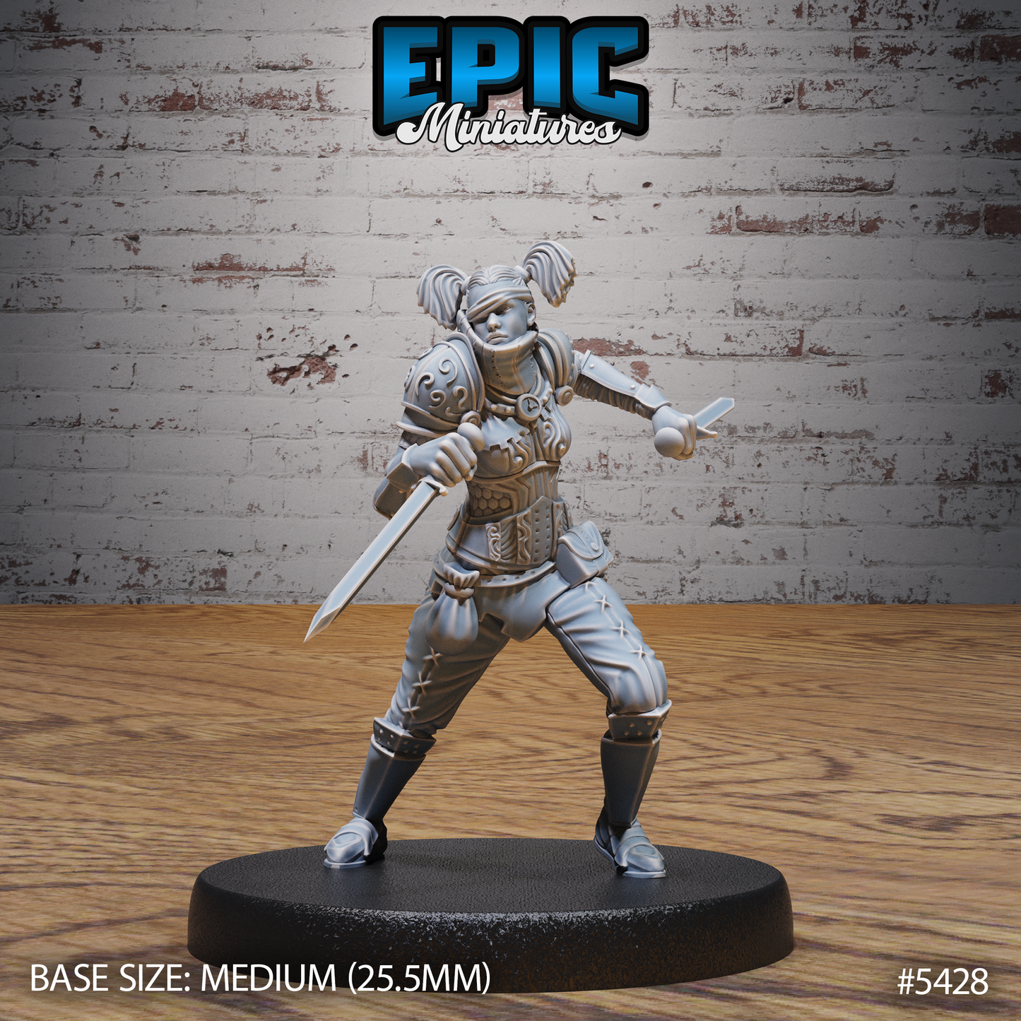 3D Resin Miniature Raider Female - D&D Epic Miniatures