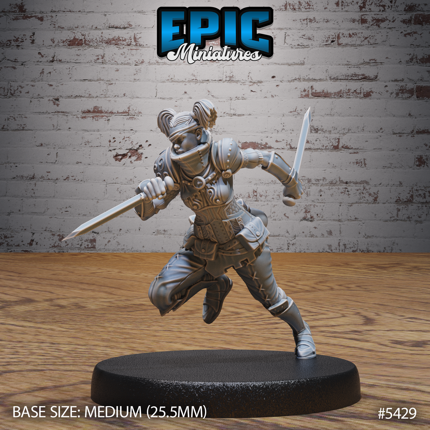 3D Resin Miniature Raider Female - D&D Epic Miniatures