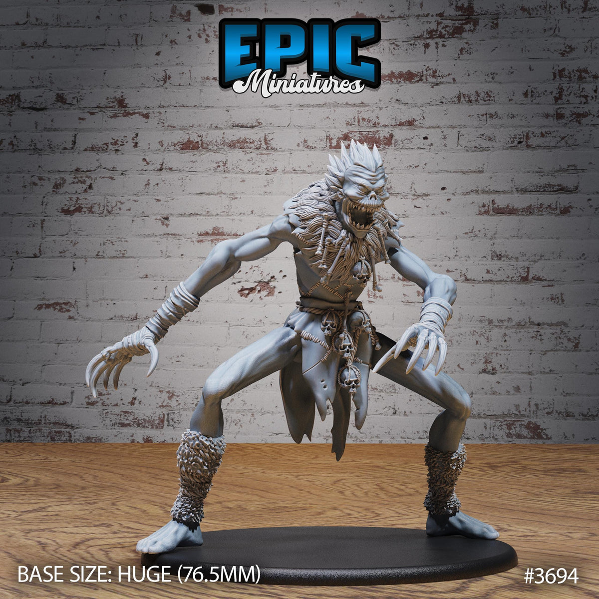 3D Resin Miniature Ithaqua Wendigo  - D&D Epic Miniatures