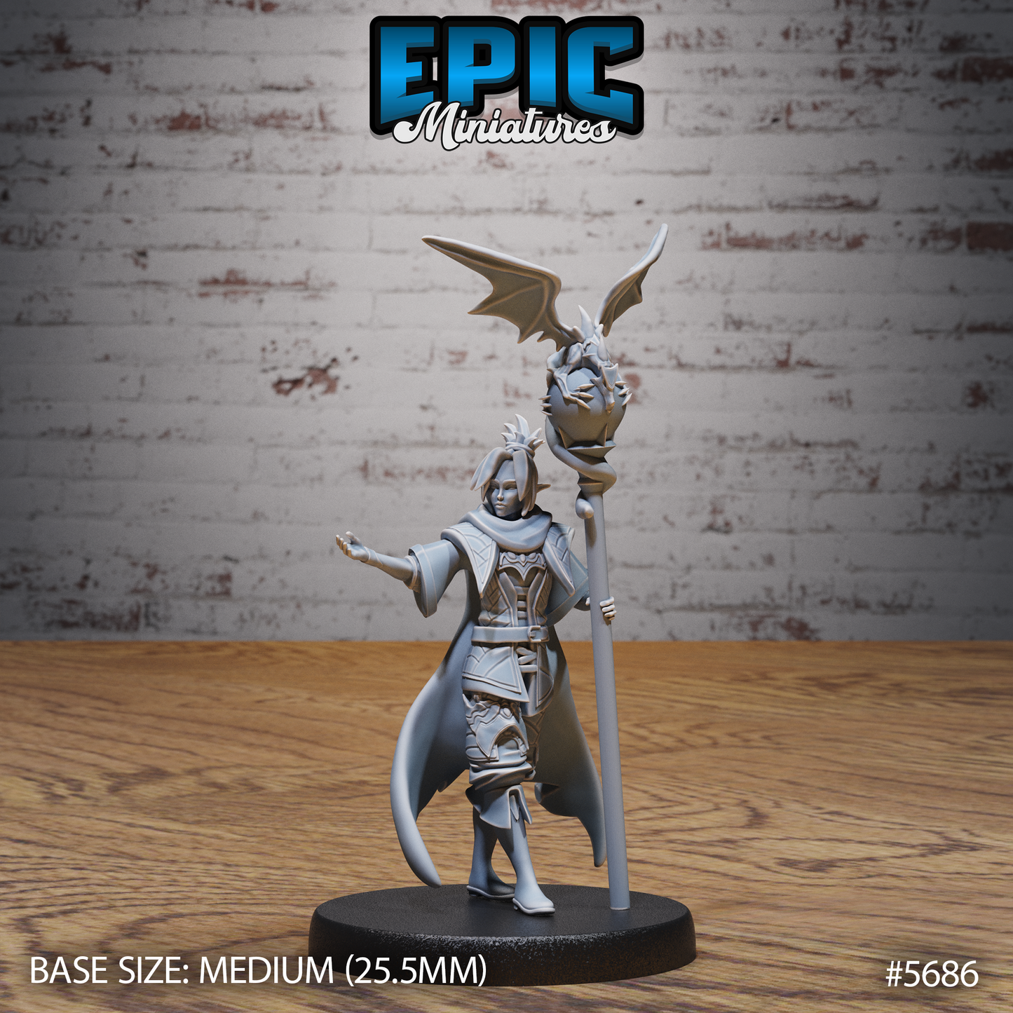 3D Resin Miniature Dragonfire Sorcerer - D&D Epic Miniatures