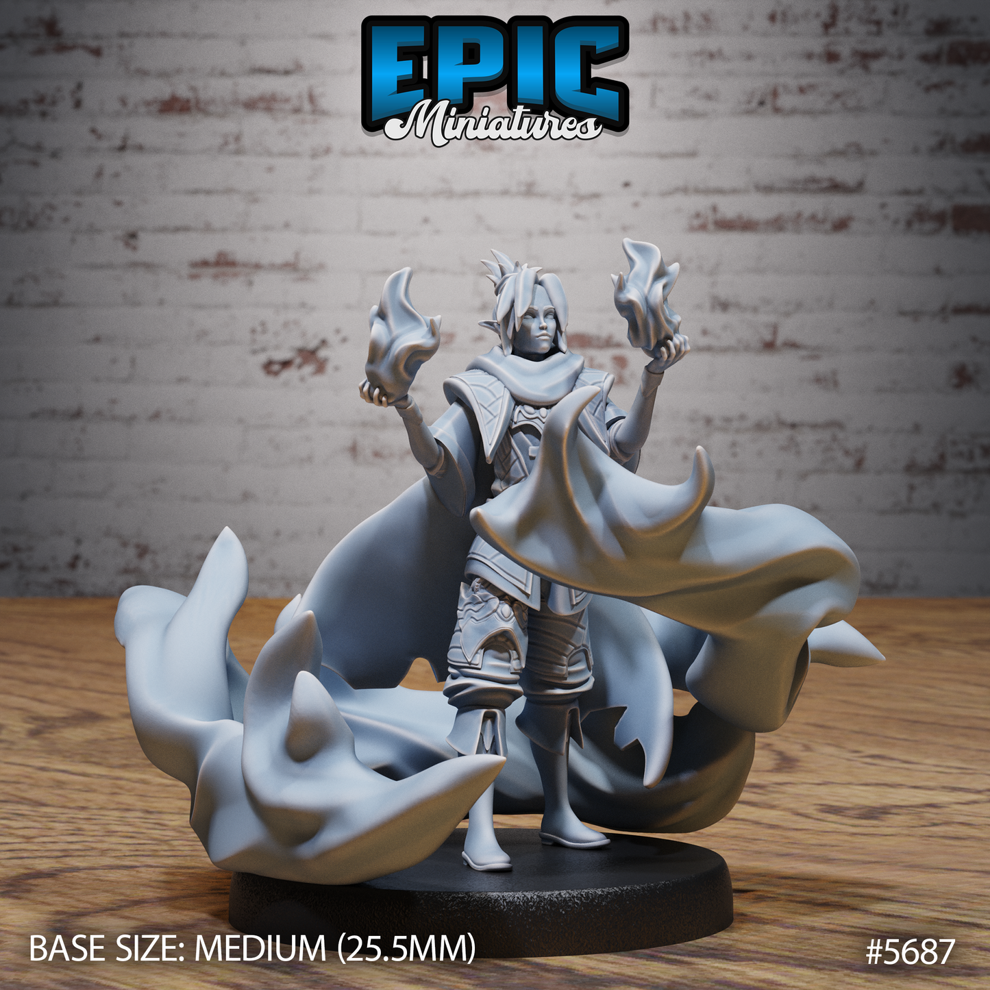 3D Resin Miniature Dragonfire Sorcerer - D&D Epic Miniatures