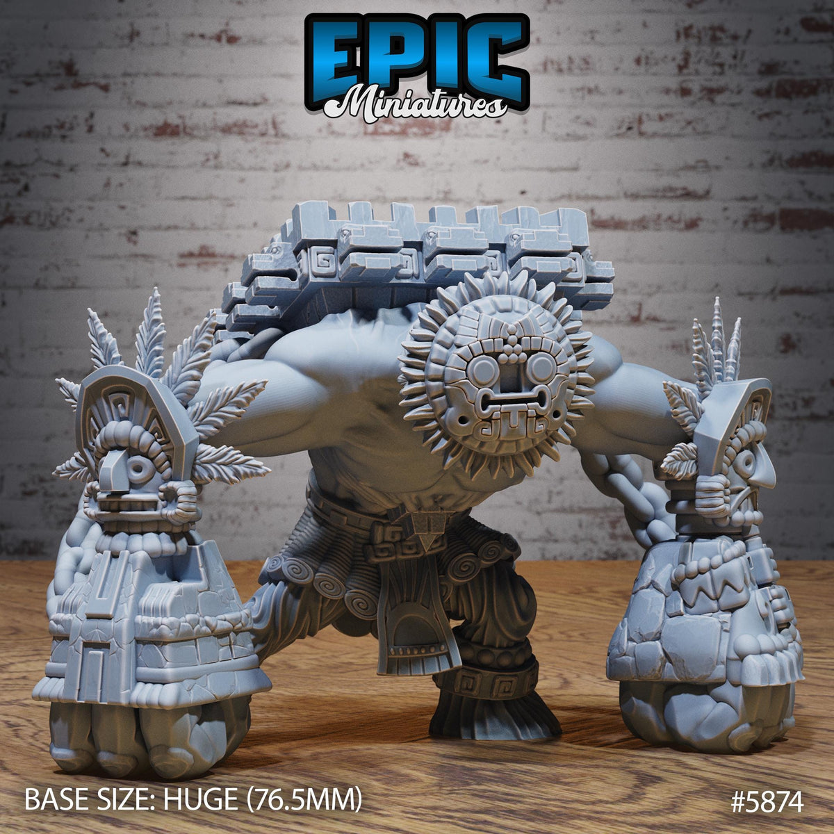 3D Resin Miniature Platform Golem  - D&D Epic Miniatures
