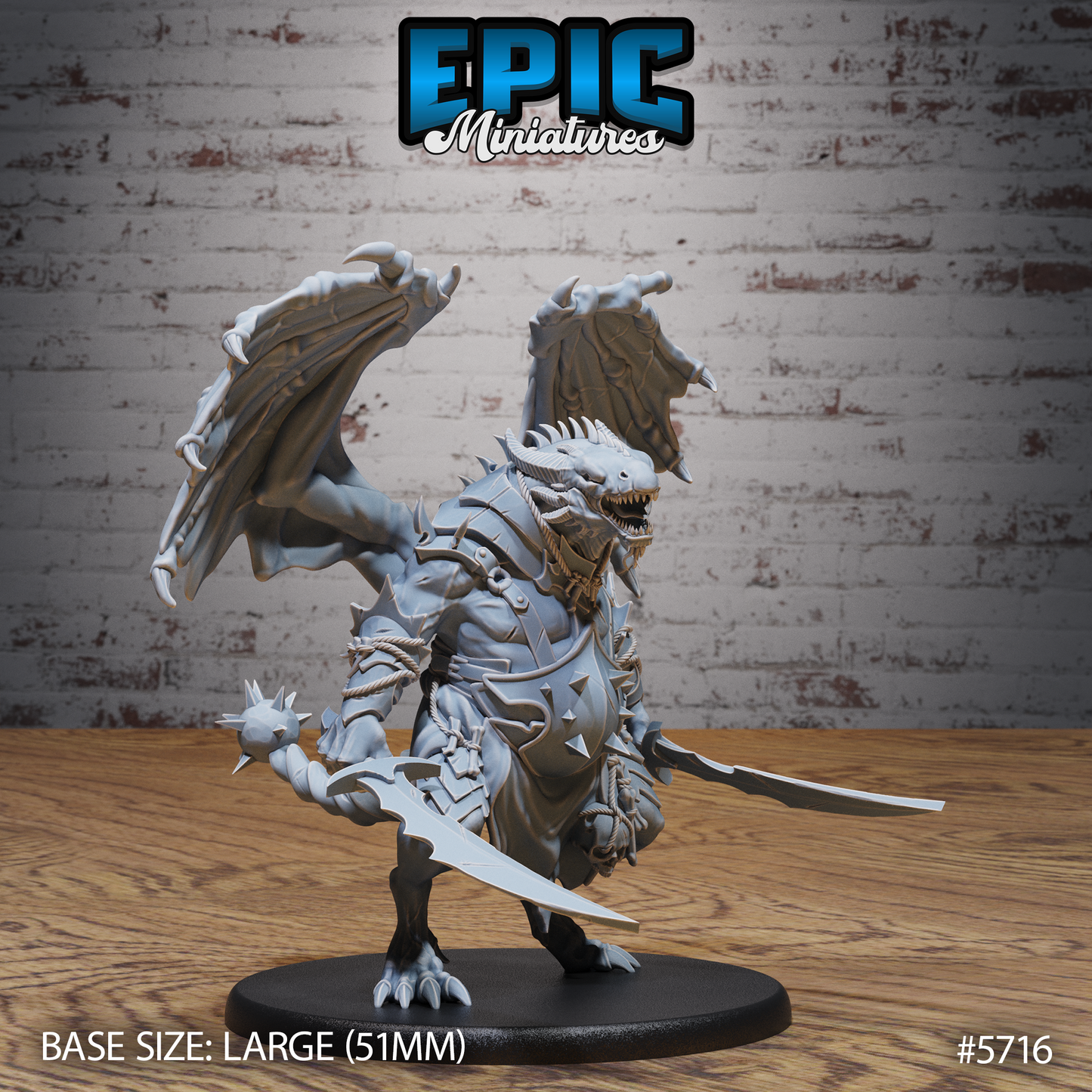 3D Resin Miniature Draconian Butcher - D&D Epic Miniatures