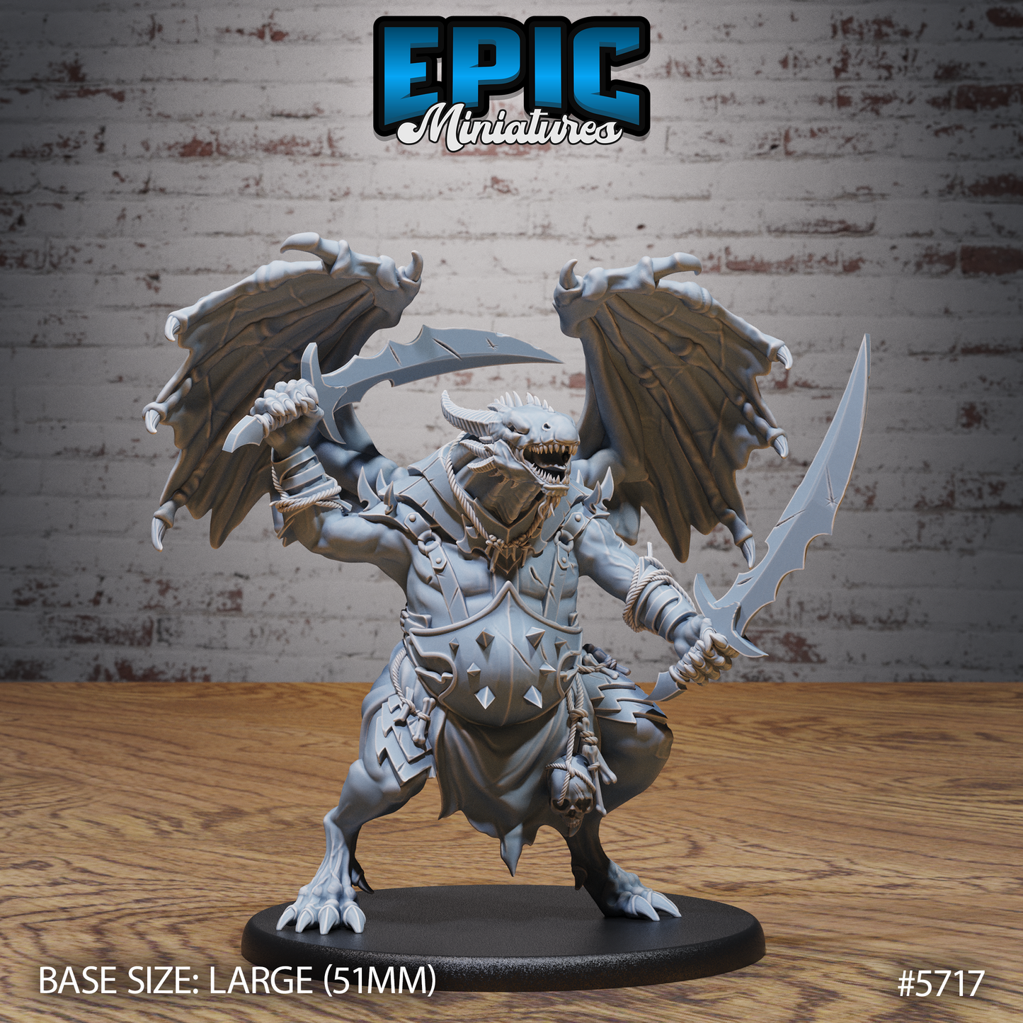 3D Resin Miniature Draconian Butcher - D&D Epic Miniatures