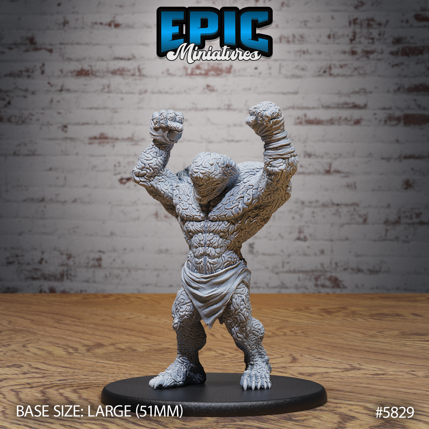 3D Resin Miniature Brain Golem - D&D Epic Miniatures