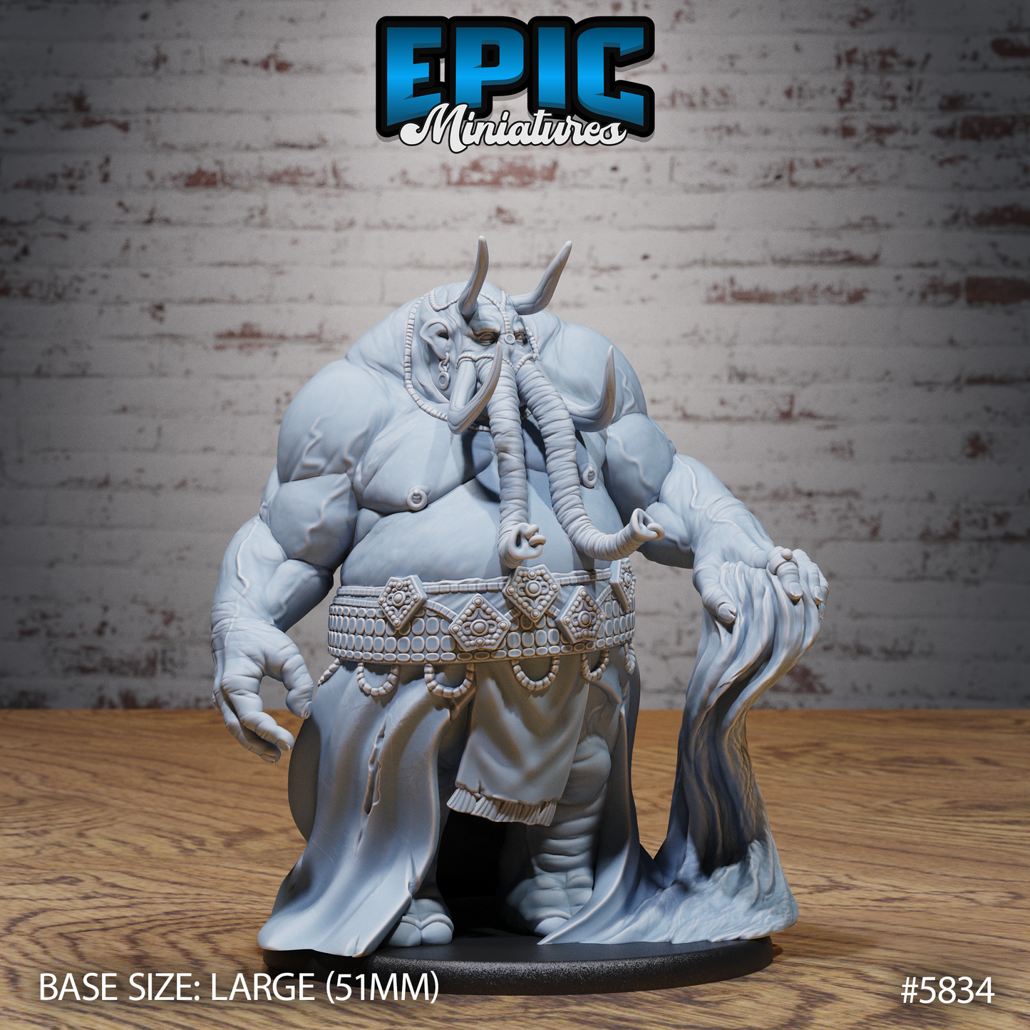 3D Resin Miniature Elder Tusk - D&D Epic Miniatures