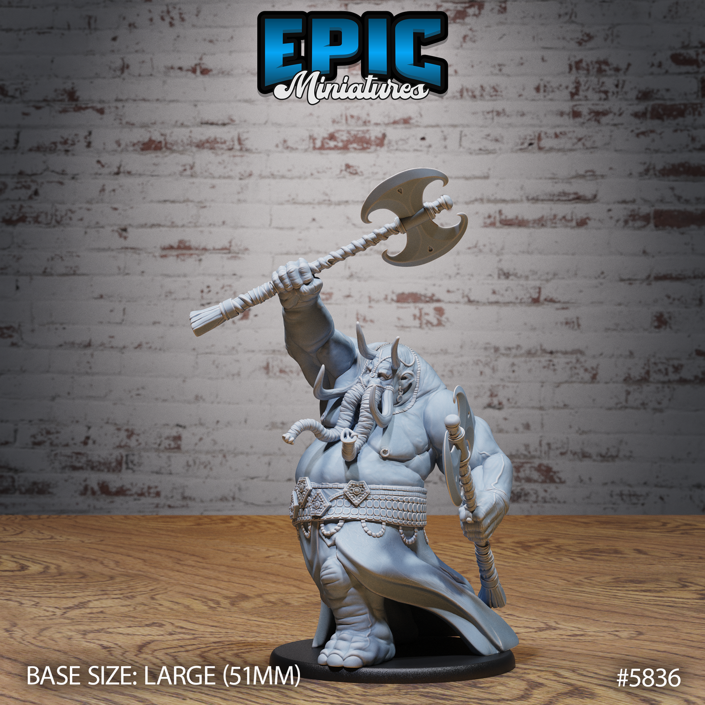 3D Resin Miniature Elder Tusk - D&D Epic Miniatures