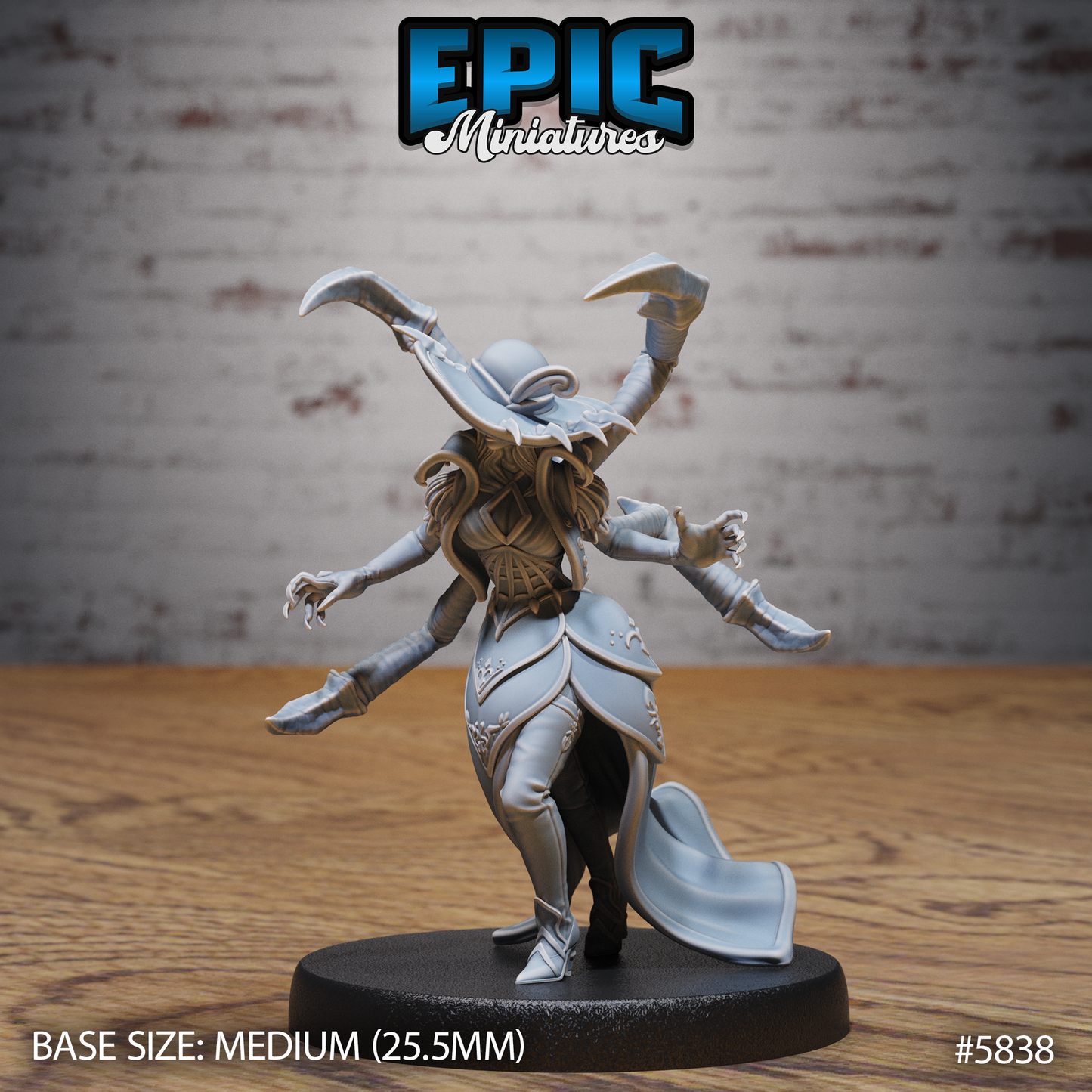 3D Resin Miniature Spider Lady - D&D Epic Miniatures
