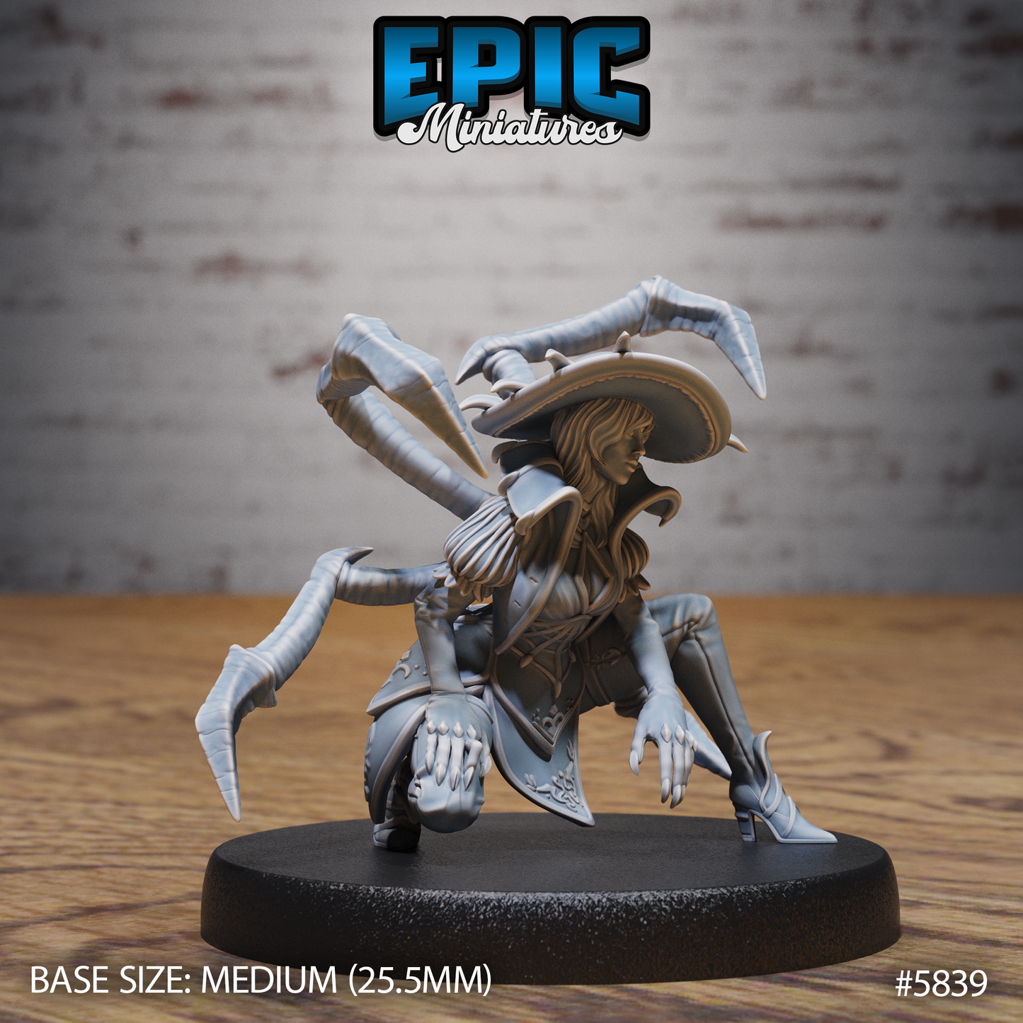 3D Resin Miniature Spider Lady - D&D Epic Miniatures