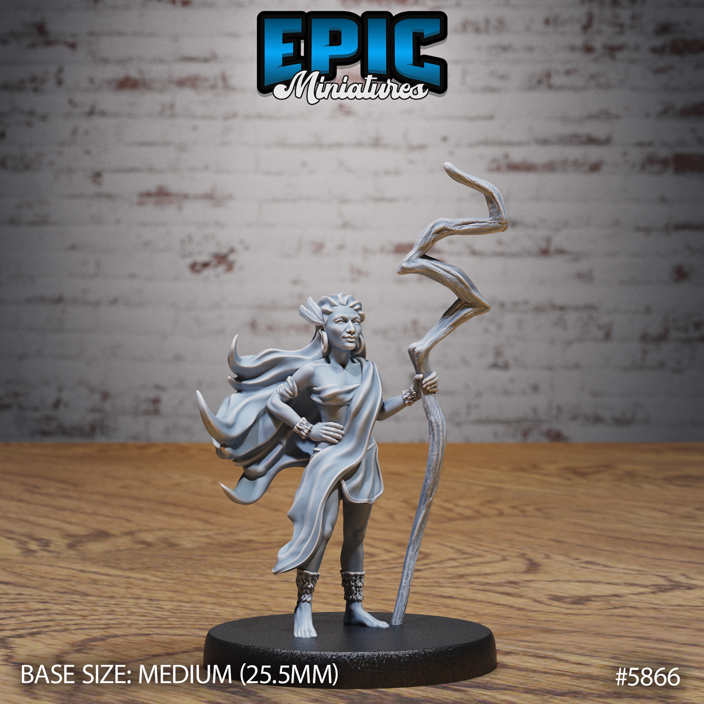 3D Resin Miniature Aztec Tribe Lancer - D&D Epic Miniatures