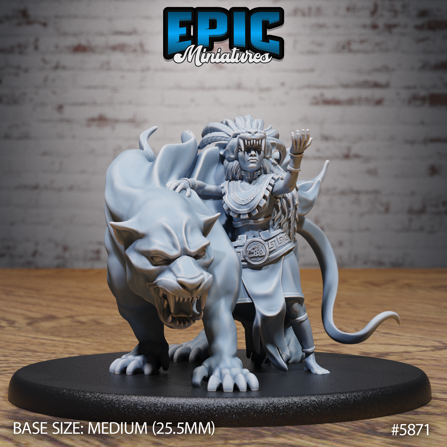 3D Resin Miniature Aztec Tribe set 3 - D&D Epic Miniatures