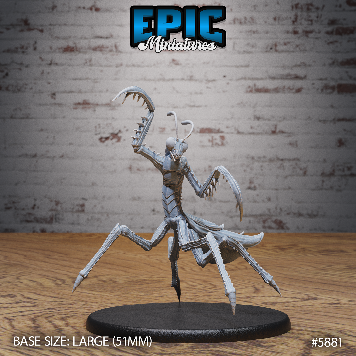 3D Resin Miniature Giant Mantis - D&D Epic Miniatures