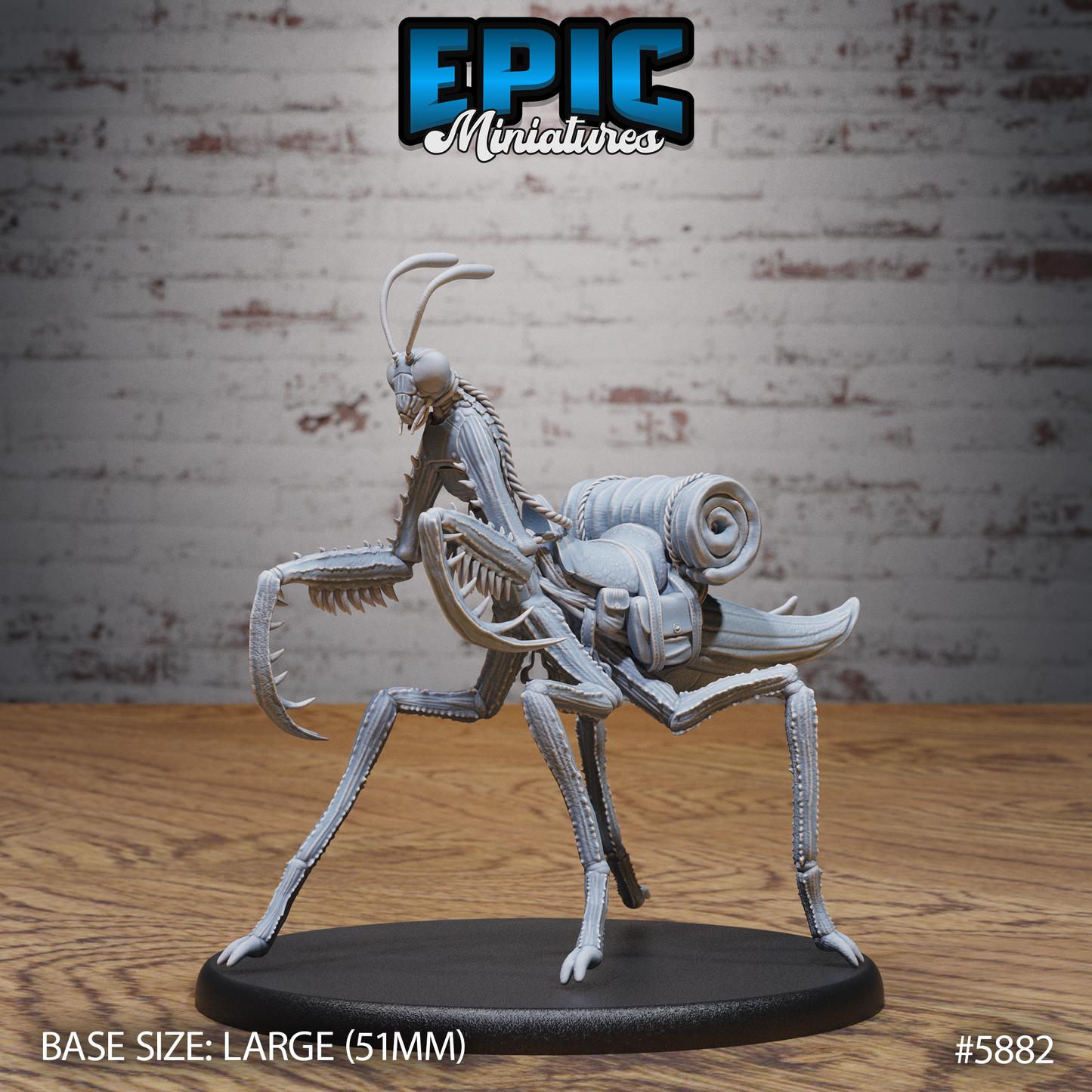 3D Resin Miniature Giant Mantis - D&D Epic Miniatures
