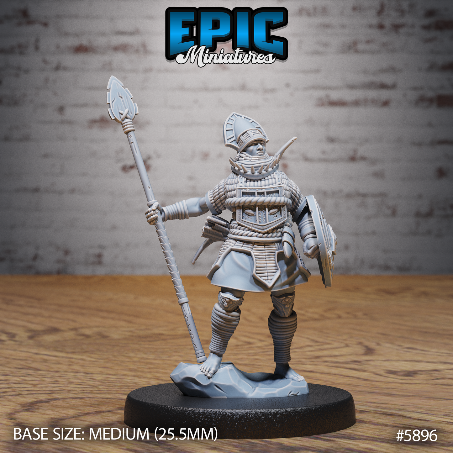 3D Resin Miniature Jungle Warrior v1 - D&D Epic Miniatures